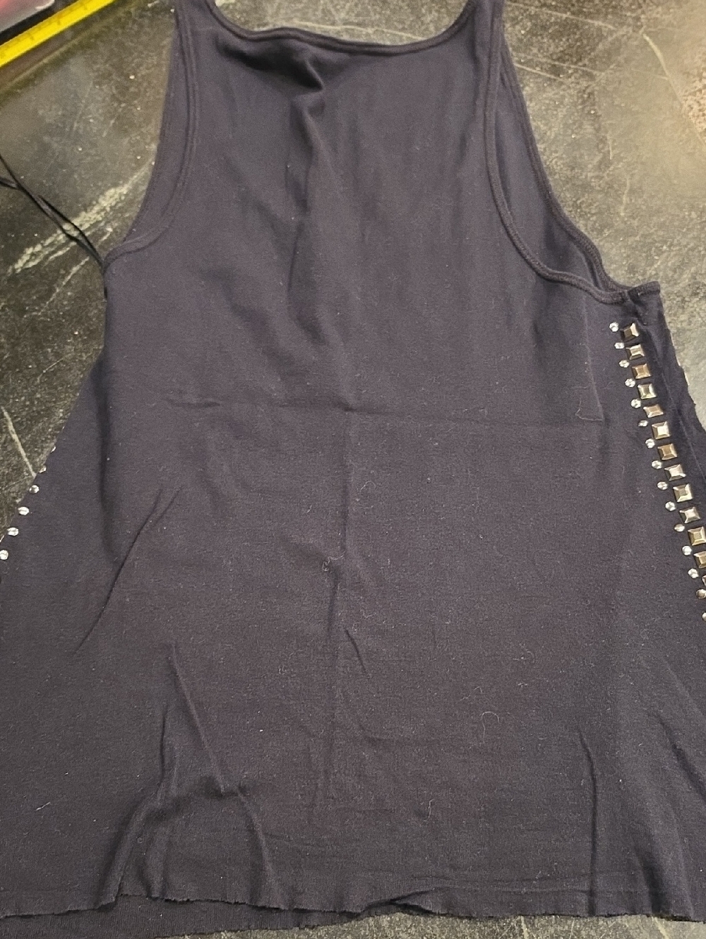 Rock and Republic Road Warriors Black Tank Top With Stud Details XL EUC - Picture 5 of 7